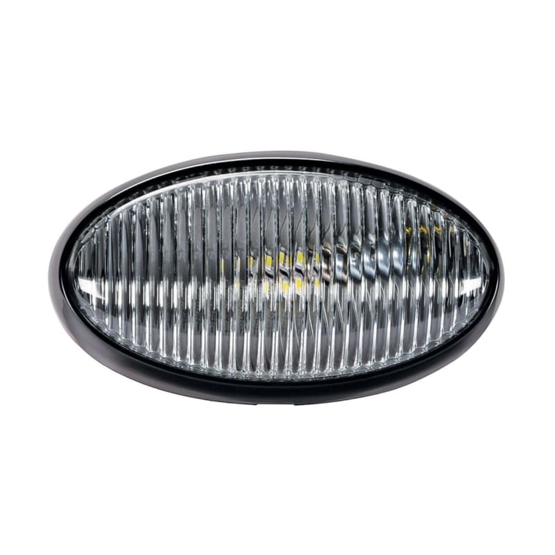 The Arcon 20680 is a 12V oval LED porch utility light designed for RVs, campers, and trailers, featuring a black base, clear lens, and energy-efficient, bright white light.