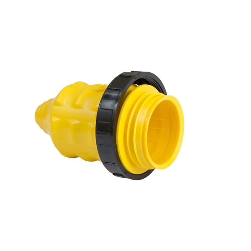 The Marinco Weatherproof Cover 103RV is the cover is designed to be used with a 30-amp, 125V female connector, specifically the Marinco RV 305CRV, to create a weatherproof seal.