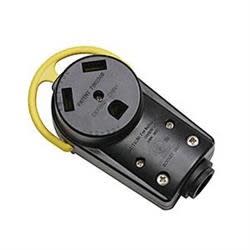 The Arcon 18206 is a 30-amp replacement female power receptacle (plug end) designed primarily for RV, motorhome, and generator power cords. It is used to replace damaged cord ends or to build custom extension cords and adapters.