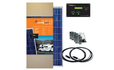 The Samlex SRV-150-30A 150 Watt Solar Panel Kit with Controller is an all-in-one charging solution designed for off-grid applications like RVs and boats, which includes a high-efficiency solar panel, a 30 Amp charge controller.