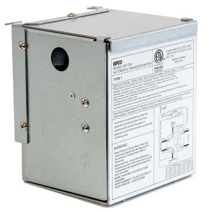 The WFCO T-30 30 Amp Automatic Power Transfer Switch is designed for the trouble-free changeover of power between shore power and a generator in RV applications.