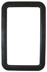 The Valterra A77008 exterior RV entry door window frame in black is a durable ABS plastic replacement part that is widely available from several online retailers. It is a factory-authorized replacement part designed for quick installation.