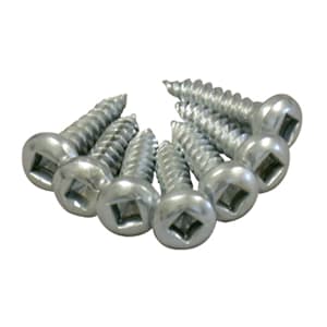 The AP Products #8 x 1" Pan Head Square Recess Screws (part number 012-PSQ500) are widely available from several online RV parts retailers. These zinc-plated screws are commonly used in the RV and mobile home industry.