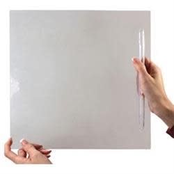 The JR Products 11195 Flat Screen Door Slider, 12-inch, Clear. It is an original equipment manufacturer (OEM) replacement part for RV screen doors designed for 12-inch wide tracks and requires no tools for installation.