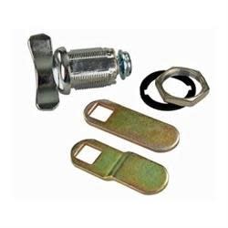 The Baggage Door Thumb Lock Cylinder 7/8", 00125 (manufactured by JR Products) is a weather-resistant, universal-fit replacement lock designed for RV baggage and compartment doors.