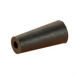 The RV Designer E227 RV Door Stop Bumper is a black rubber, 2.25" long bumper designed to prevent damage to your RV from the door opening too forcefully.