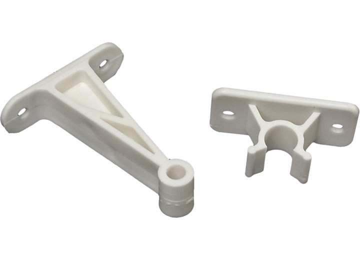 The RV Designer E241 is an entry door holder with plastic  clip 3" white is a product used for holding open RV entry doors,