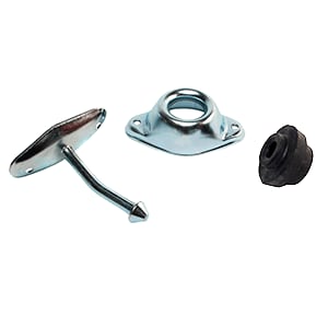 The RV Designer E255 Angled Entry Door Holder is a metal plunger-style door catch designed to hold RV doors open. It is widely available for purchase online from several different retailers.