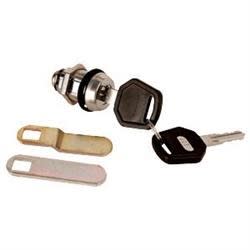 The RV Designer L548 RV Keyed Weatherproof Cam Lock Cylinder with a 1-1/8" barrel length is a durable, weather-resistant lock designed for RV compartment and baggage doors.