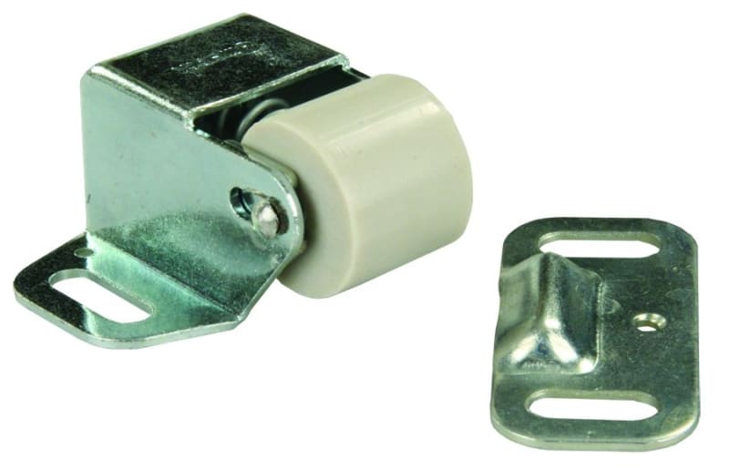 The JR Products 70245 is a Heavy Duty Roller Catch specifically designed for use in the RV industry to keep cabinet doors securely closed during travel