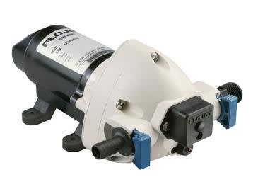 The Flojet R3526144D is a 12-volt DC electric diaphragm fresh water pump commonly used in RVs and boats. It features a flow rate of 2.9 GPM (gallons per minute) and a maximum pressure of 50 PSI.