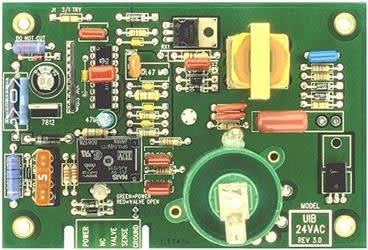 The Dinosaur Electronics UIB 24 VAC Ignitor Control Circuit Board is a universal replacement ignitor board designed for 24 VAC "park model" furnaces in RVs and campers.