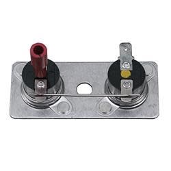 The Suburban 232317 water heater thermostat switch is a 120-volt temperature limit switch designed for use with specific Suburban RV hot water heaters, preset to 140 degrees Fahrenheit.
