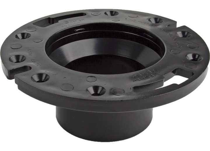 The LaSalle Bristol 6336347 4" x 3" Spigot Closet Flange, which is a plastic flange primarily used for RV and mobile home toilet installations.