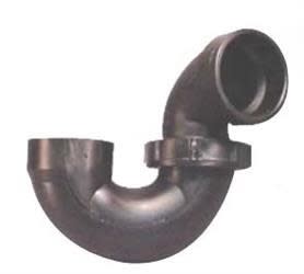 The LaSalle Bristol 633211N Sink Trap P-Trap, which is a 1-1/2 inch ABS plastic plumbing fitting with a double seal union. It is primarily used for sink installations, including in RVs and commercial setups.