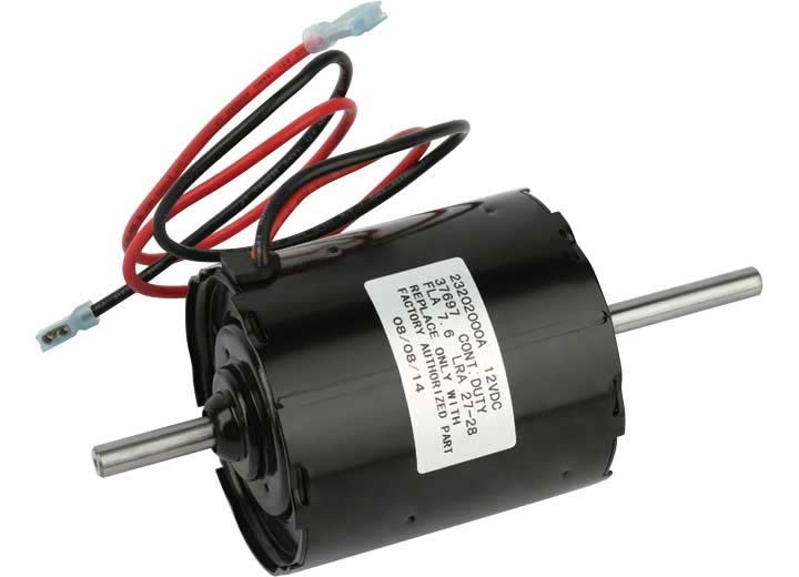The Dometic Atwood furnace motor replacement with part number 30133 is a 12V DC, two-shaft motor designed for specific Atwood/Dometic Hydro Flame furnaces, notably the 8525 IV and 8531 IV models.