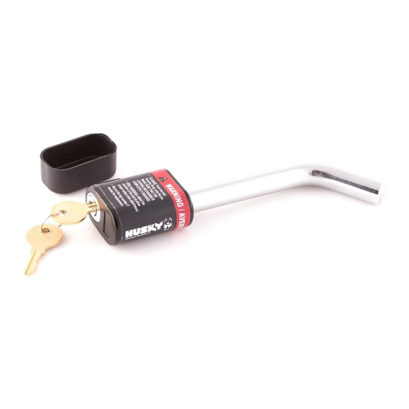 The Husky Towing 33160 trailer hitch pin has a 5/8-inch diameter, a 4-inch usable pin length (for use with 3-inch receivers).