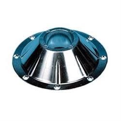 The Faulkner Table Leg Base (part number 48731) is a round, surface-mount base made of bright aluminum designed to stabilize table legs, particularly in RVs or mobile environments.