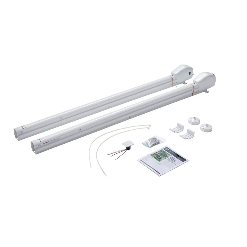 The Lippert Solera Patio Awning Arms 434724 are 69-inch, 12V electric awning arms in white, designed for standard Solera patio awnings, and also compatible with certain Dometic and Carefree models.