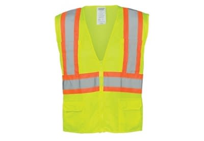 Ironwear - Class 2 Safety Vest  Lime, Zipper, 6 Pockets