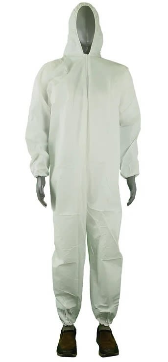 Microporous Coverall with Hood/No Boot, Elastic Wrist and Ankle