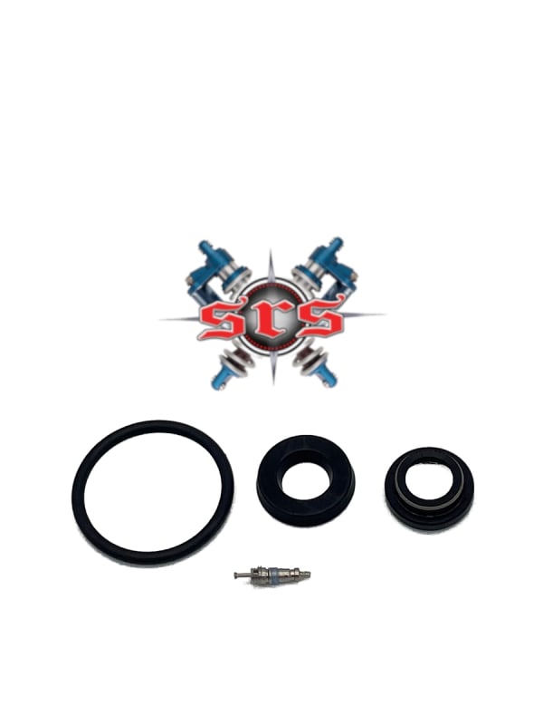 All of the components included in the shock rebuild seal kit for Honda ATC 350X
