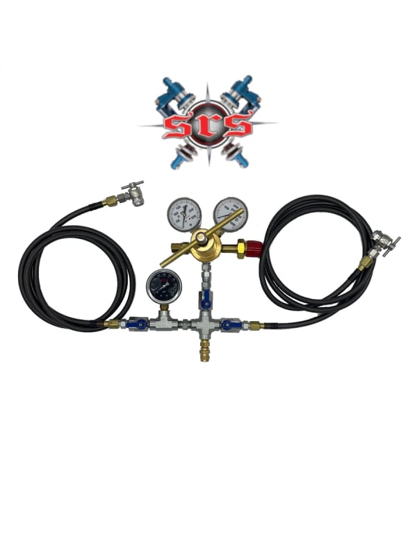 Uniweld 1500 PSI Nitrogen Regulator Shock Kit with Dual Hose | Schmidty
