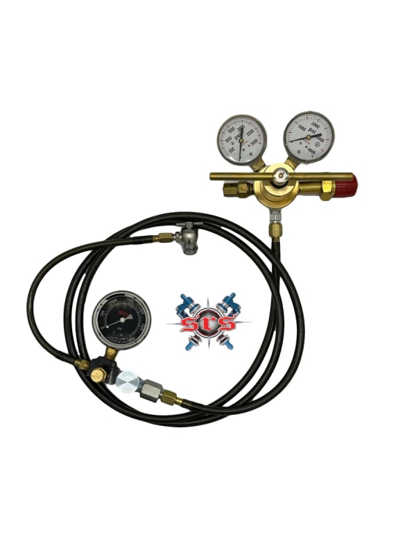 Uniweld 3000 PSI Nitrogen Regulator Kit with Gauge, Bleed Off, and Whip