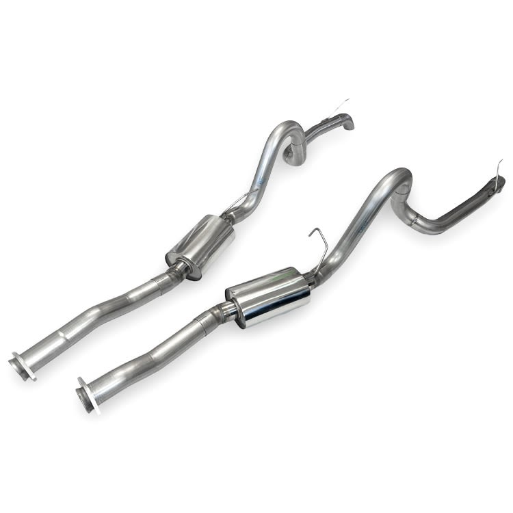 1979-1993 Mustang 5.0L V8 Sport Touring Cat Back with Turn Down Tips #93D205
