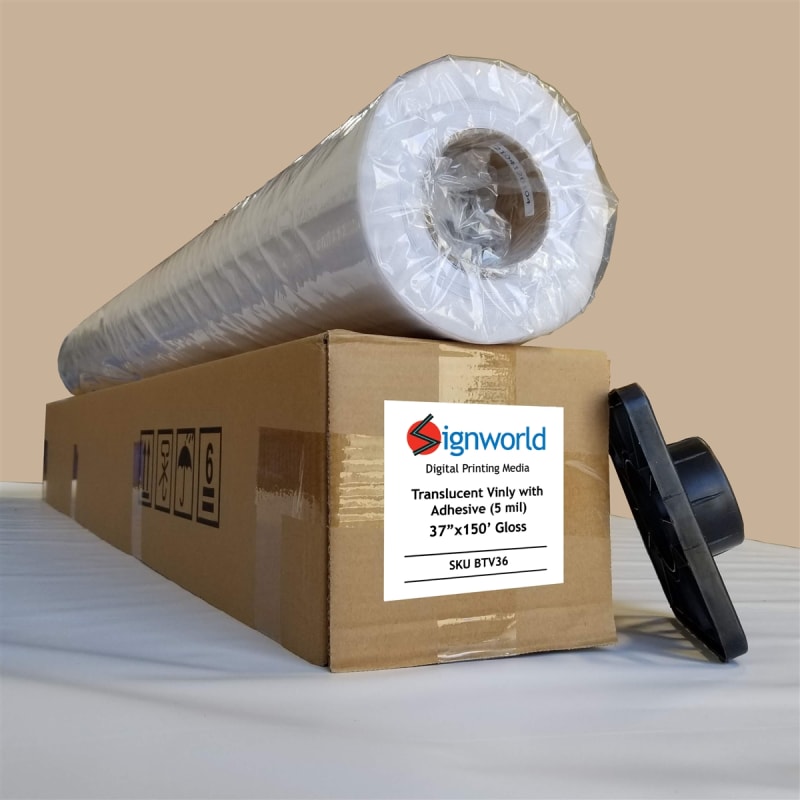 Bright White Adhesive Vinyl, 11 mil, 36 x 60' 3 Core, 90536060