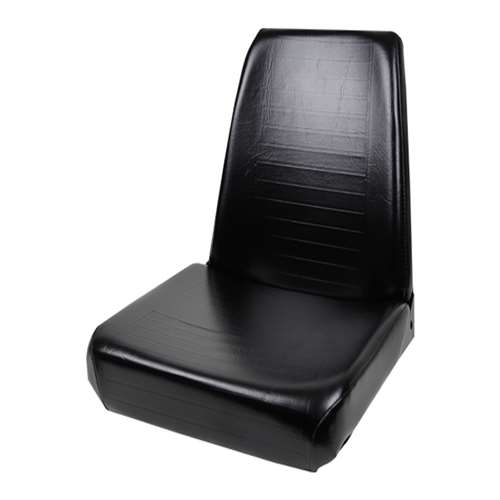 Concentric Steel Pan Seat with Backrest, Black 32000-BK
