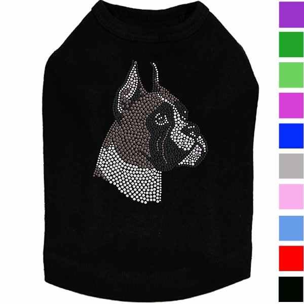 Boxer Rhinestud Dog Shirt