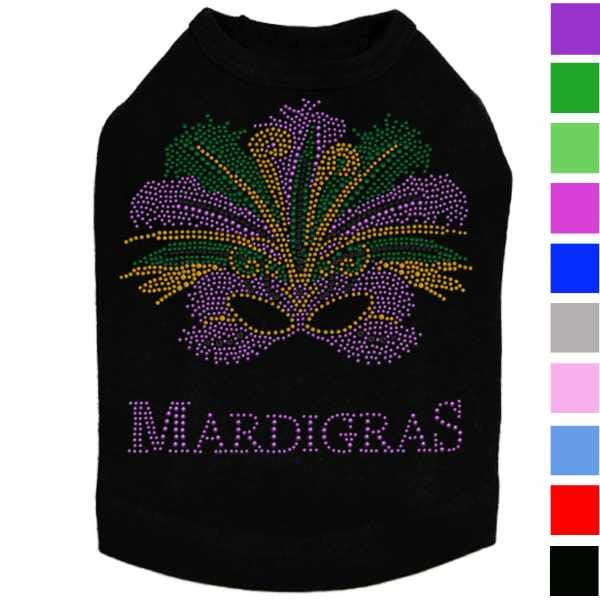 Mardi Gras Rhinestone Dog Shirt