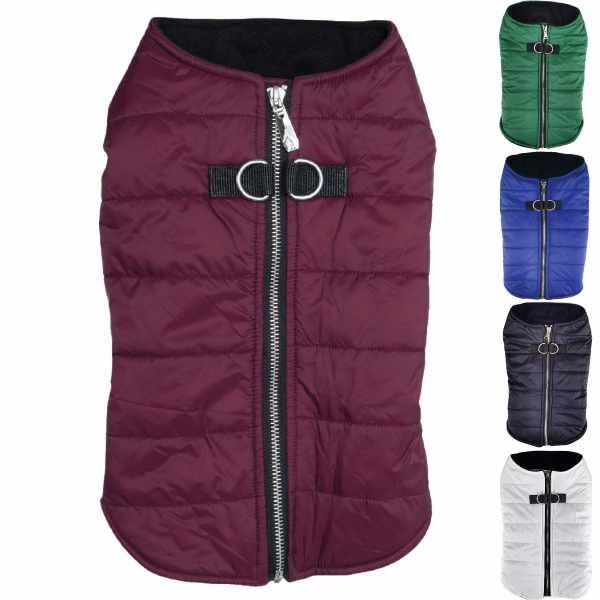 Zip-up Puffer Dog Harness Vest