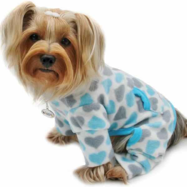 Dog Pajamas | Blue Hearts Fleece