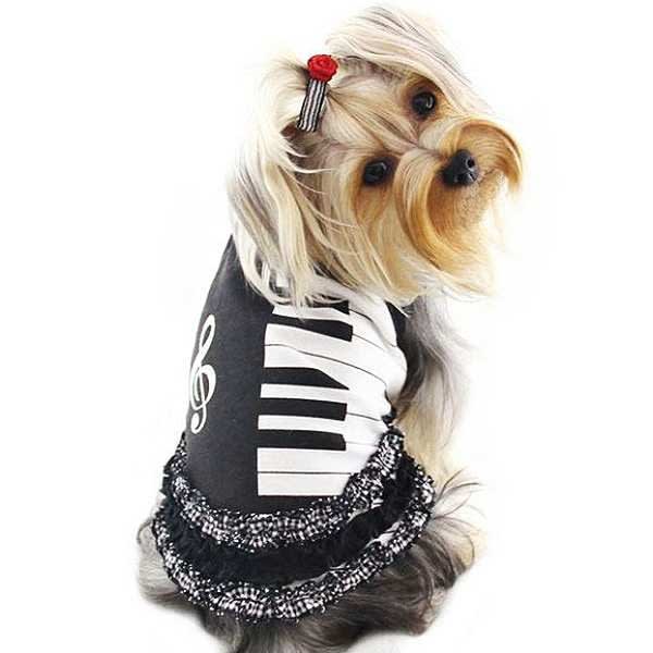 Ruffled Piano Dog Dress