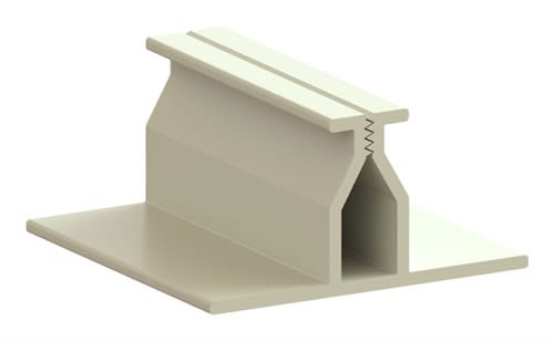 1" x 5' Square-Edged Mid-Wall Top Load Fabric Wall-Mount Track System