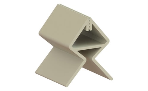 1" x 4' 10MOOC Square Edge, Outside corner Fabric Wall Mounting Track System