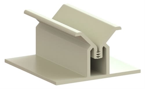 1" 10BVCL Beveled Edge Mid-Wall Fabric Wall-Mount Track System