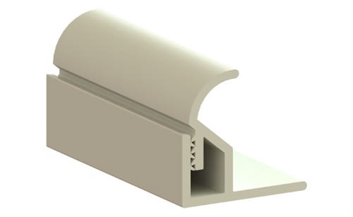 1" 10COTD Radius Edge Fabric Wall-Mount Track System, 20 LFT