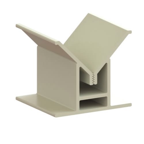 2" 20BVCL Beveled Edge Mid-Wall Fabric Wall-Mount Track System