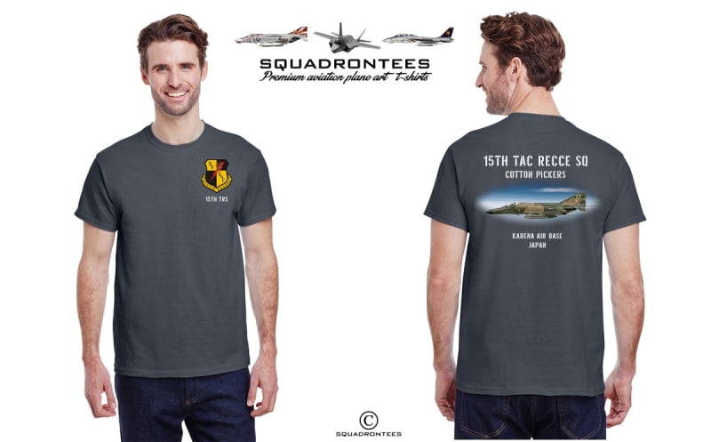 15th TRS Cotton Pickers F-4 Squadron T-Shirt, USAF Licensed Item