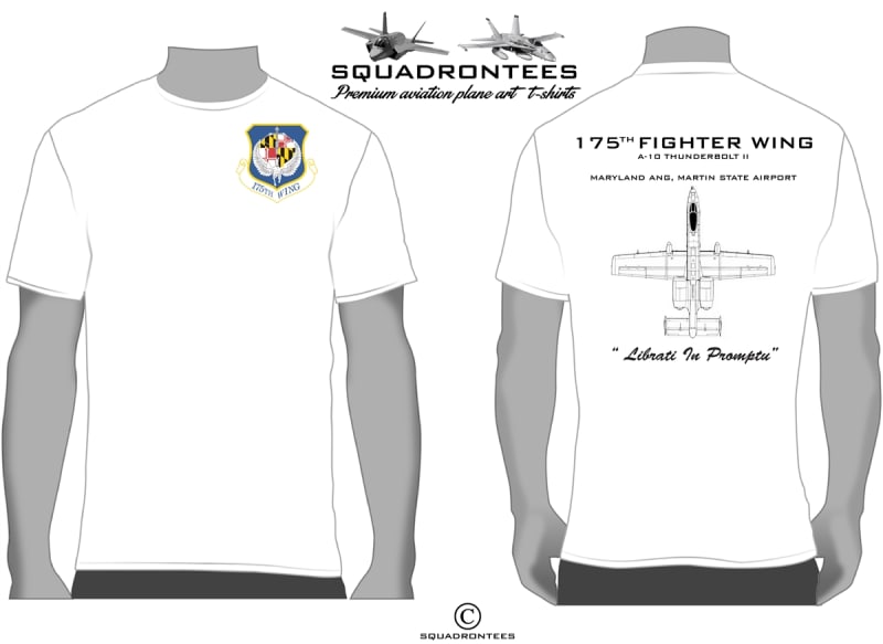 175th Fighter Wing Squadron T-Shirt, USAF Licensed Product