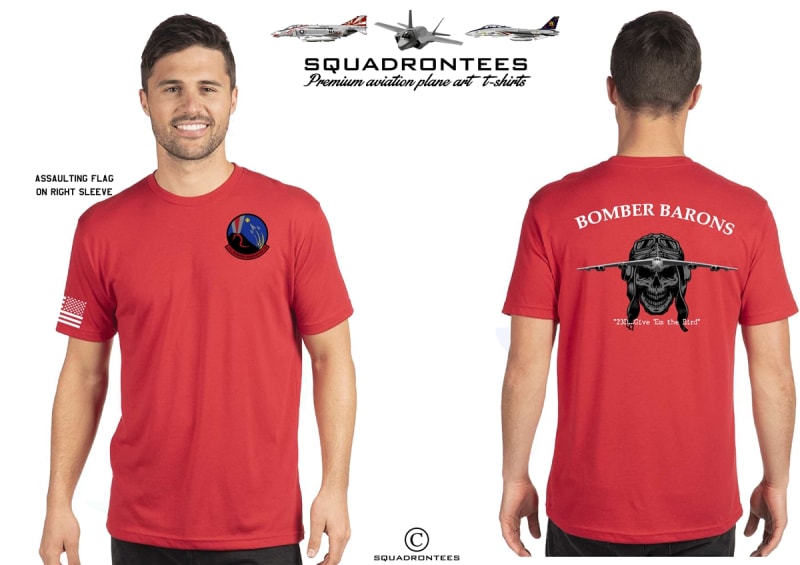23d BGS Squadron T-Shirt  Red D1 - USAF Licensed Product