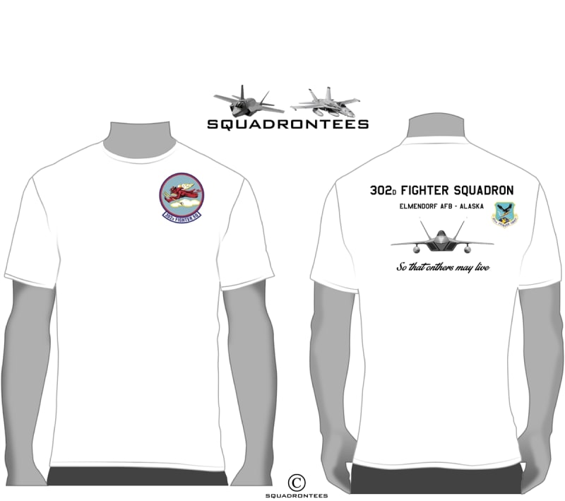302d Fighter Squadron, Squadron T-Shirt, D2 USAF Licensed Product