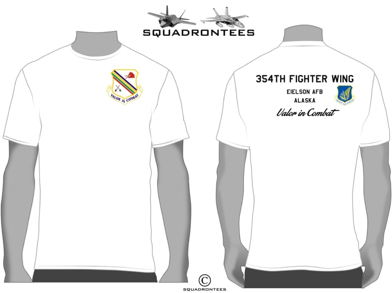 354th Fighter Wing Squadron T-Shirt, USAF Licensed Product