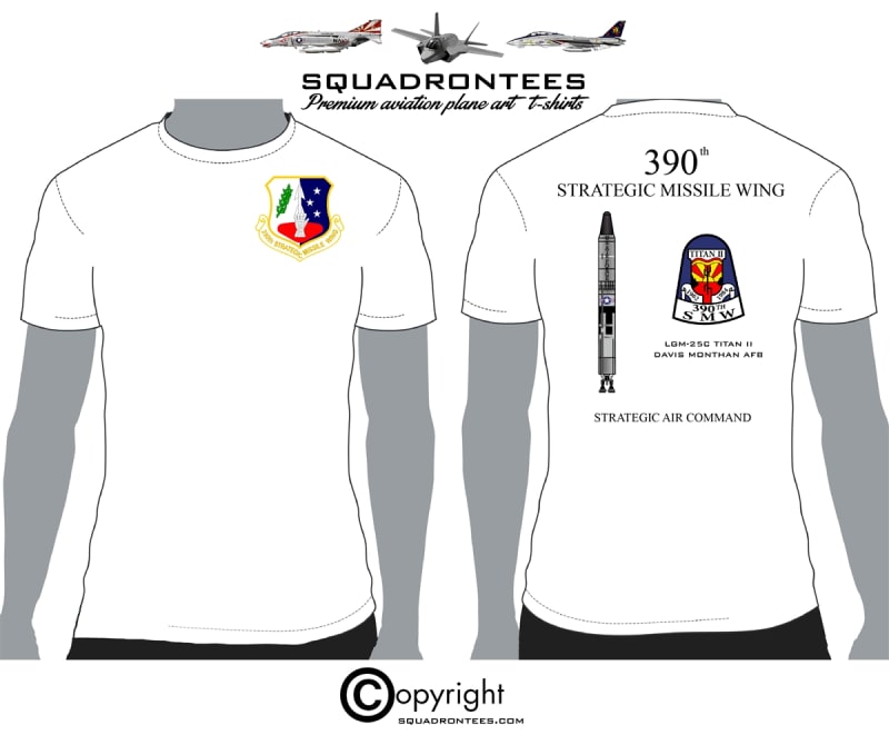 390th SMW -Strategic Missile Wing T-Shirt, USAF Licensed Product