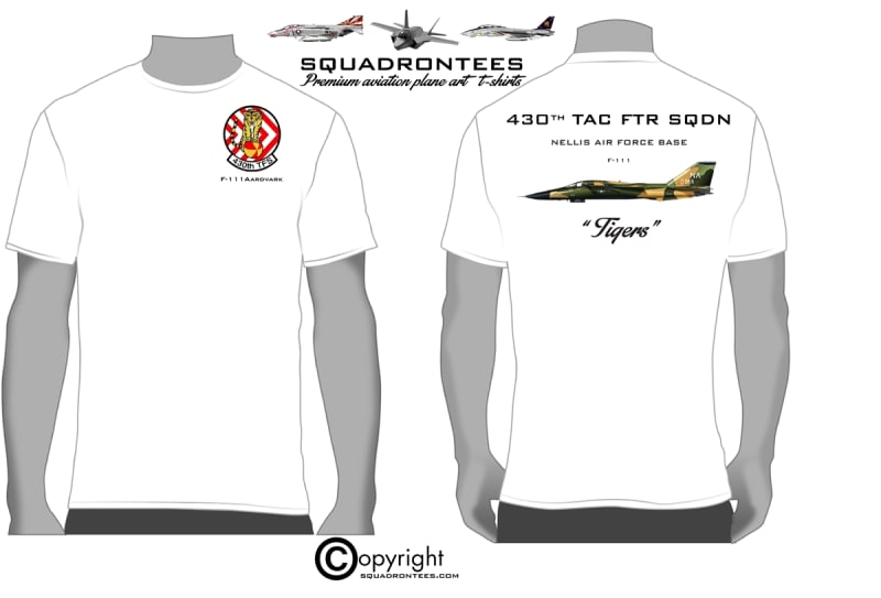 430th TFS Tigers Squadron T-Shirt D2, USAF Licensed Product