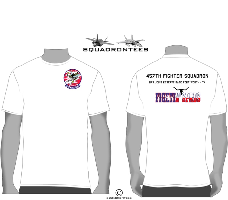 457th Fighter Squadron Fightin Spads, Squadron T-Shirt, D1 USAF Licensed Product