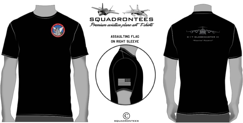 4th Airlift Squadron C-17 Globemaster III, USAF Licensed T-Shirt